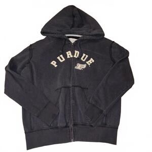 Colosseum Athletics Purdue Hoodie Faded Black Full Zip Women's XL Boilermakers